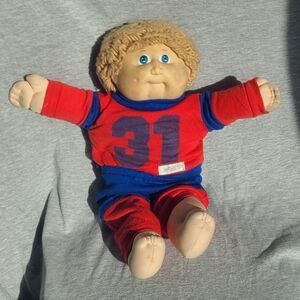 Cabbage Patch Kids Doll 1978-1982 Wheat Blonde Hair Blue Eyes Sweatsuit 31